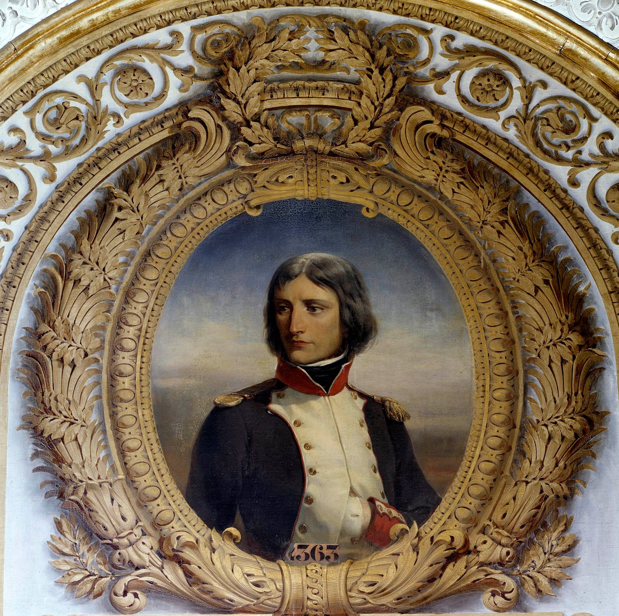 Retrato de Napoleón Bonaparte (1769-1821) en uniforme como teniente coronel del primer batallón de Córcega en 1792. Pintura de Henri-Felix-Emmanuel Philippoteaux (1815-1884) 1834 de Felix (after) Philippoteaux