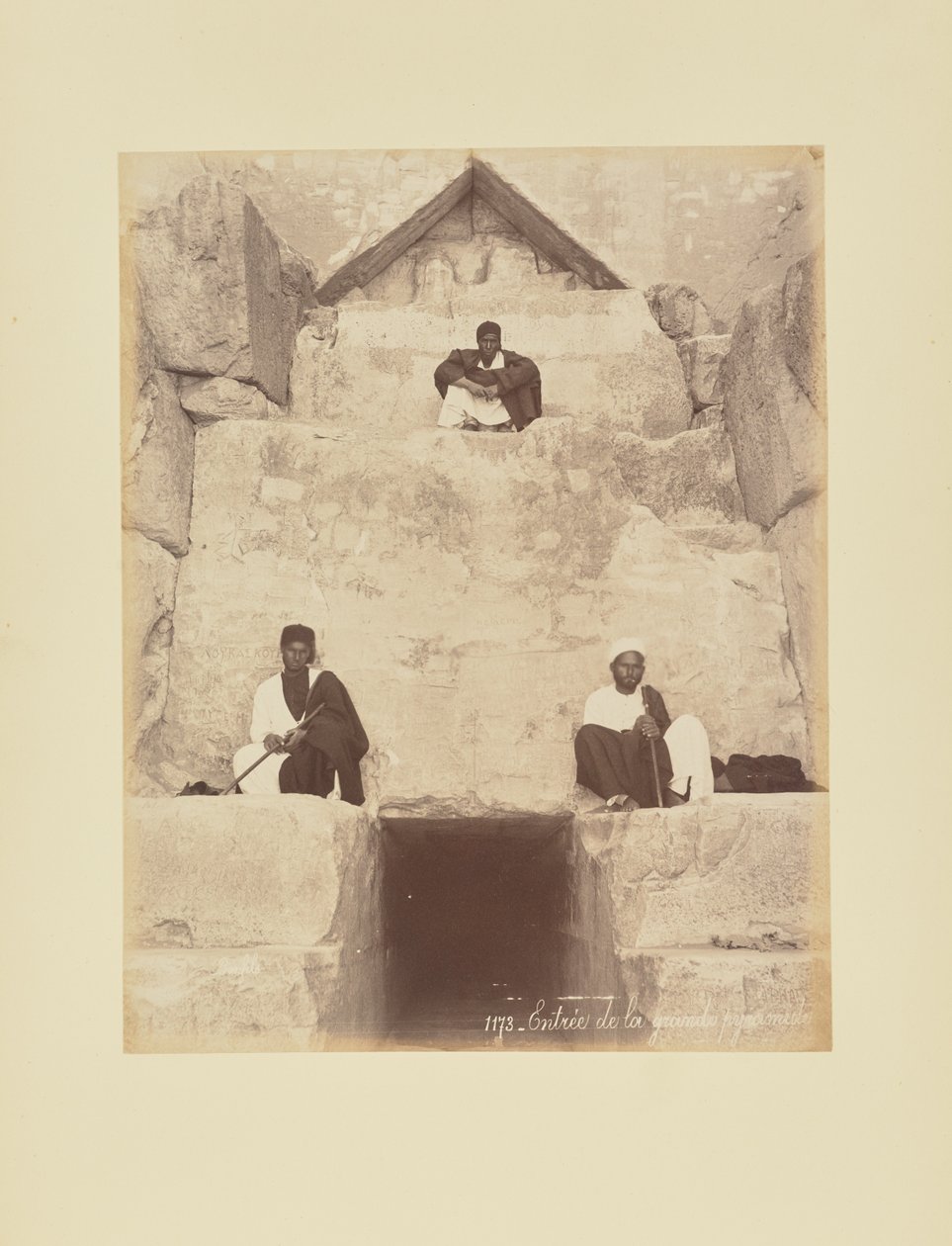 Entrada de la Gran Pirámide de Félix Bonfils