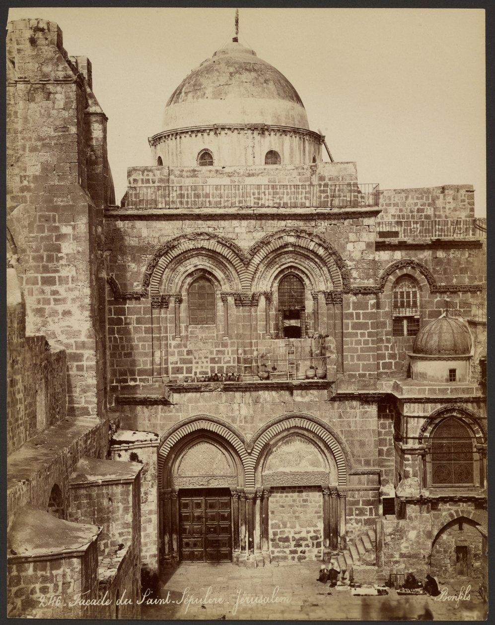 Fachada del Santo Sepulcro, Jerusalén de Félix Bonfils