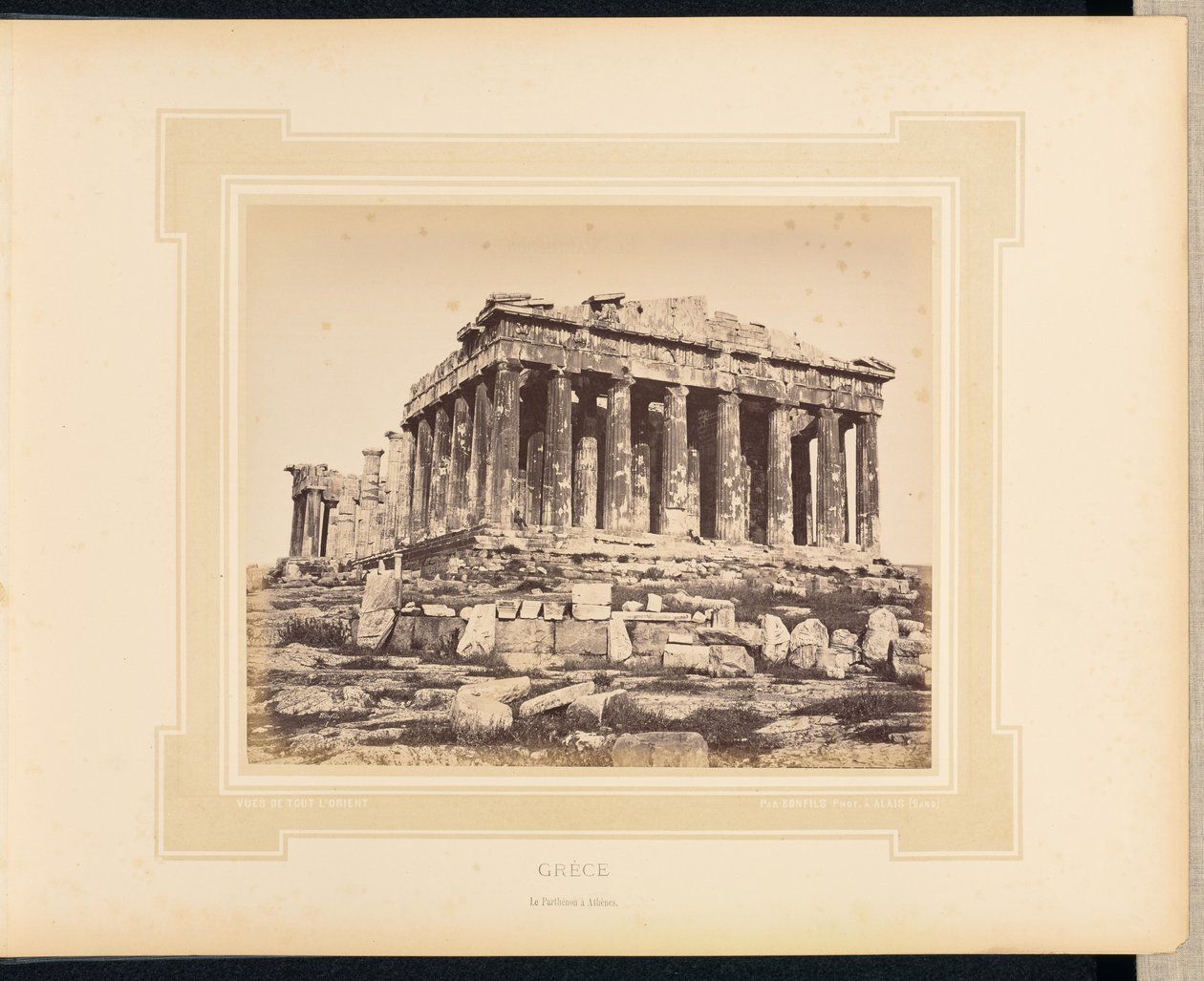 Grecia: El Partenón de Atenas de Félix Bonfils