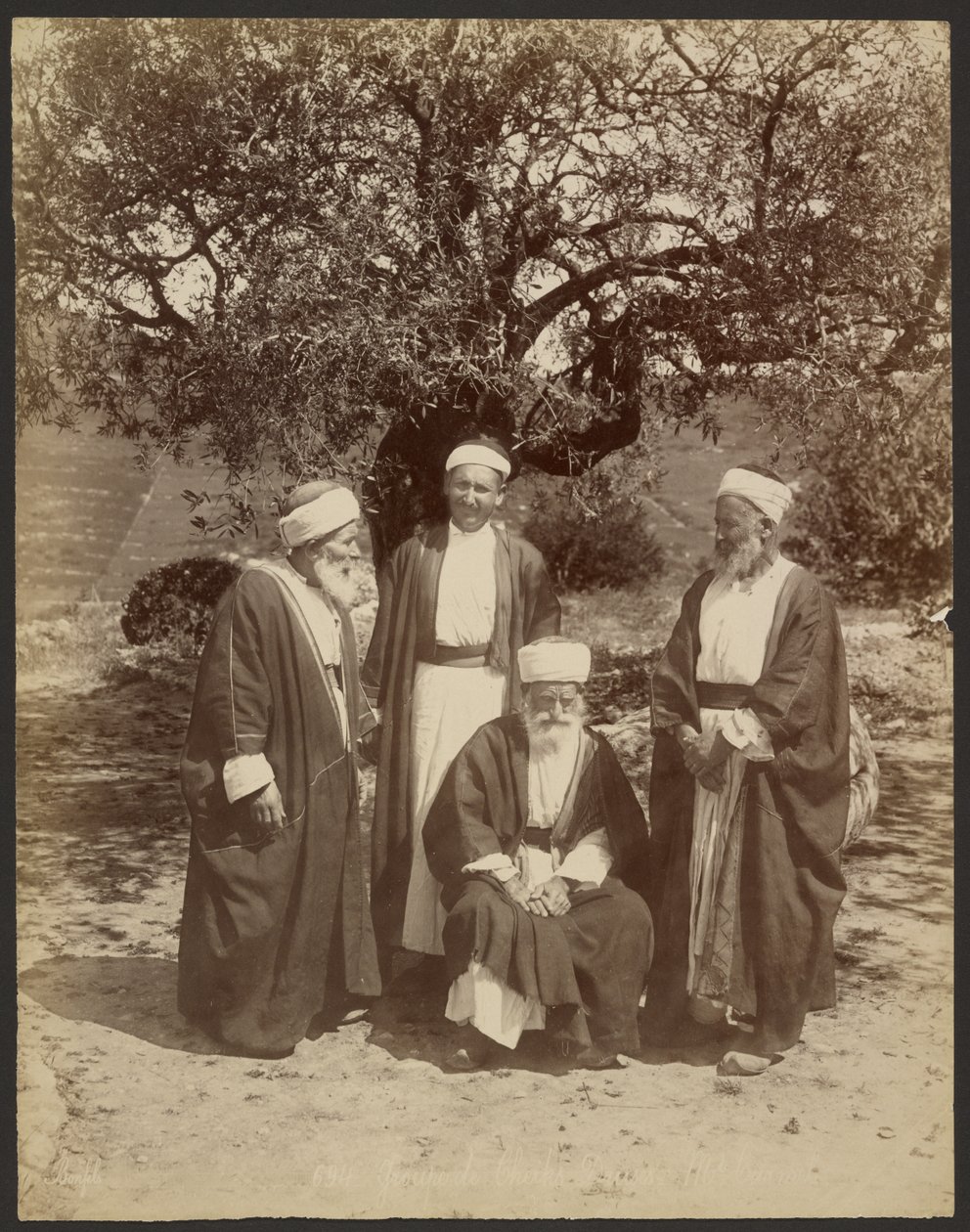 Grupo de jeques drusos: Monte Carmelo de Félix Bonfils