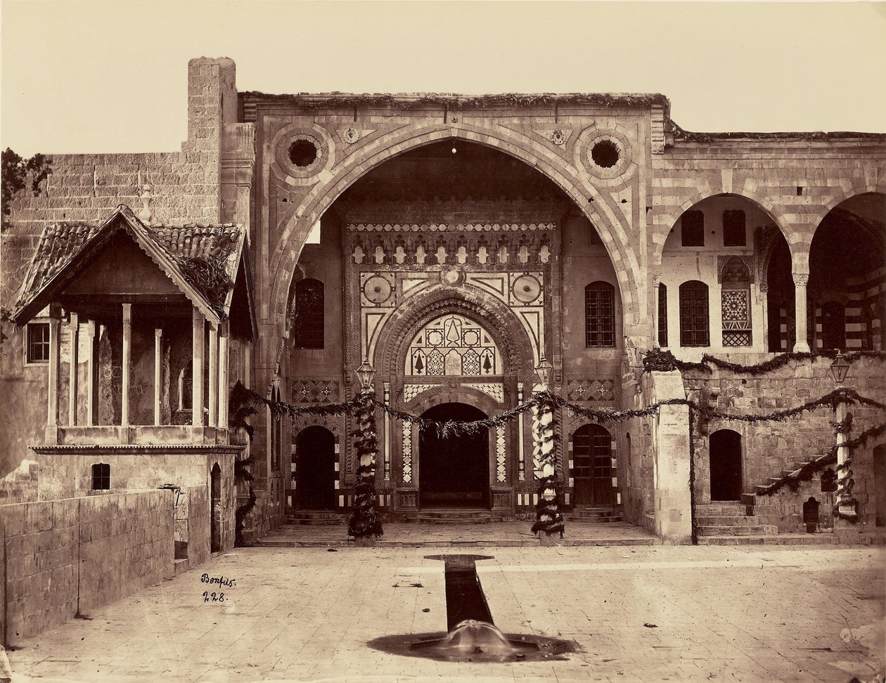 Interior de una casa (Damasco) de Félix Bonfils