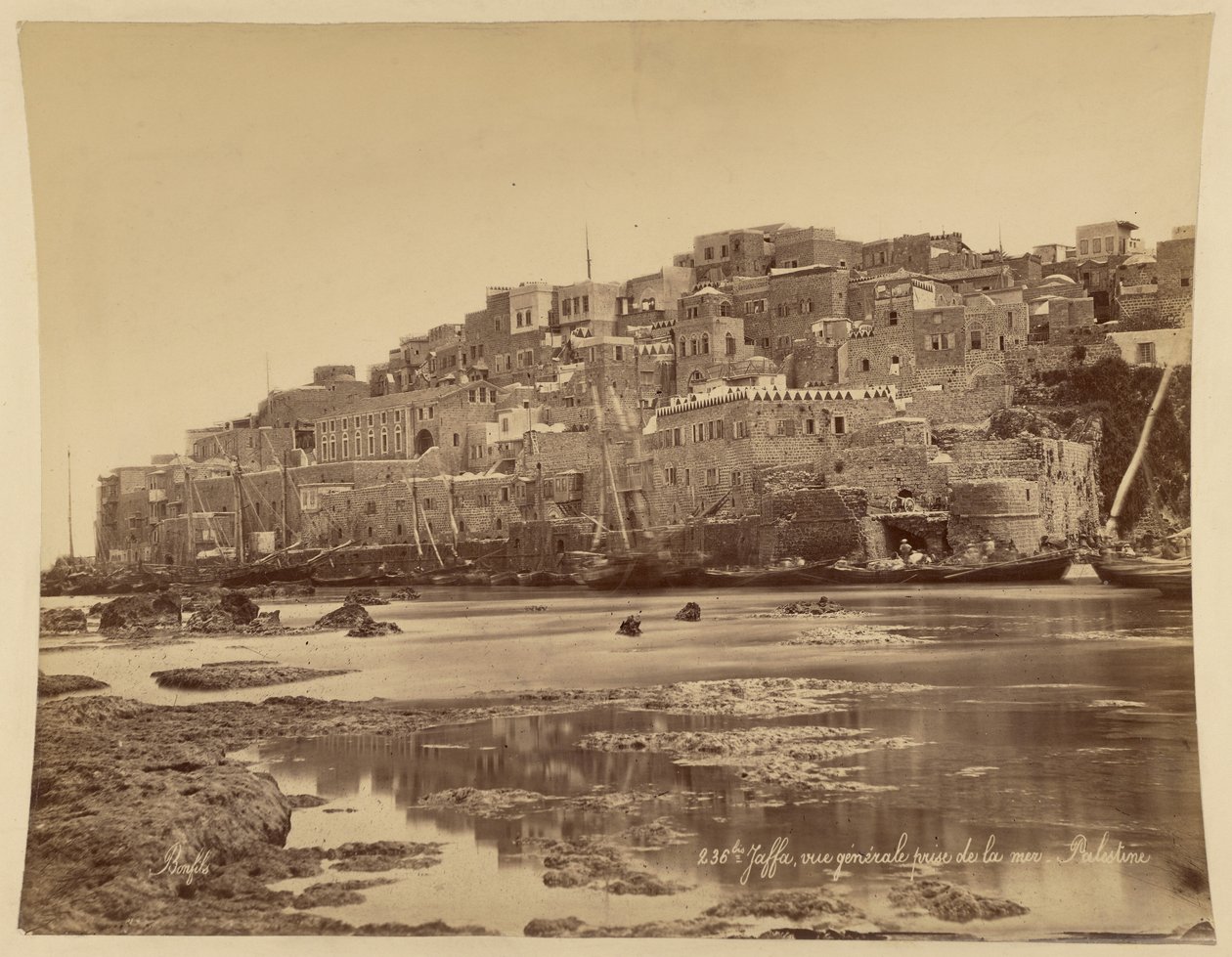 Jaffa, vista general desde el mar, Palestina de Félix Bonfils