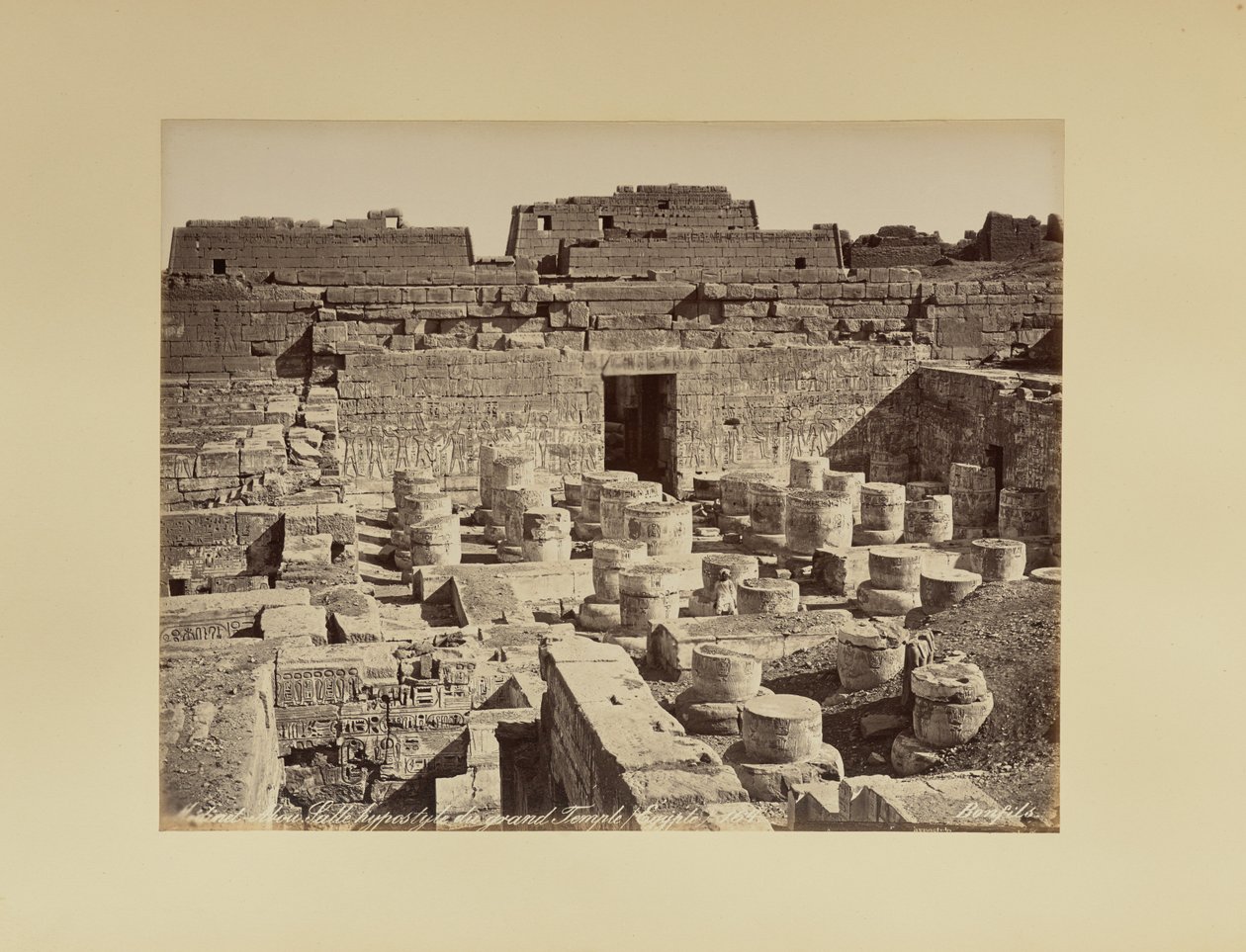 Medinet Abu. Sala hipóstila del Gran Templo (Egipto) de Félix Bonfils
