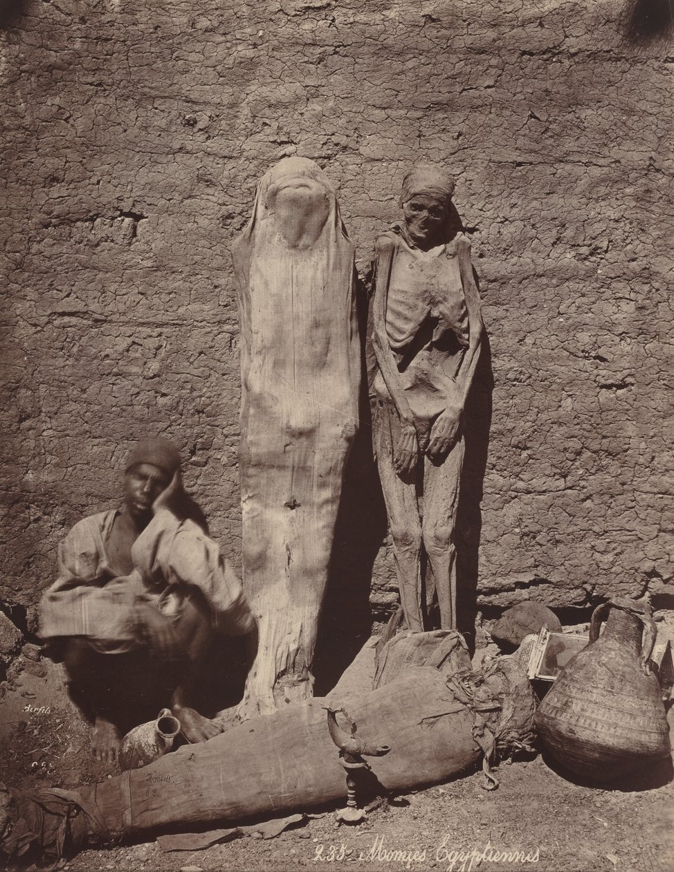 Momies Egyptiennes (Momias egipcias),c. 1870 (foto) de Félix Bonfils