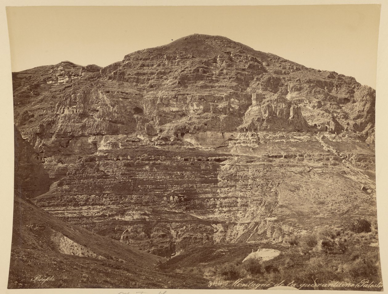 Montaña de la Cuarentena, Palestina de Félix Bonfils