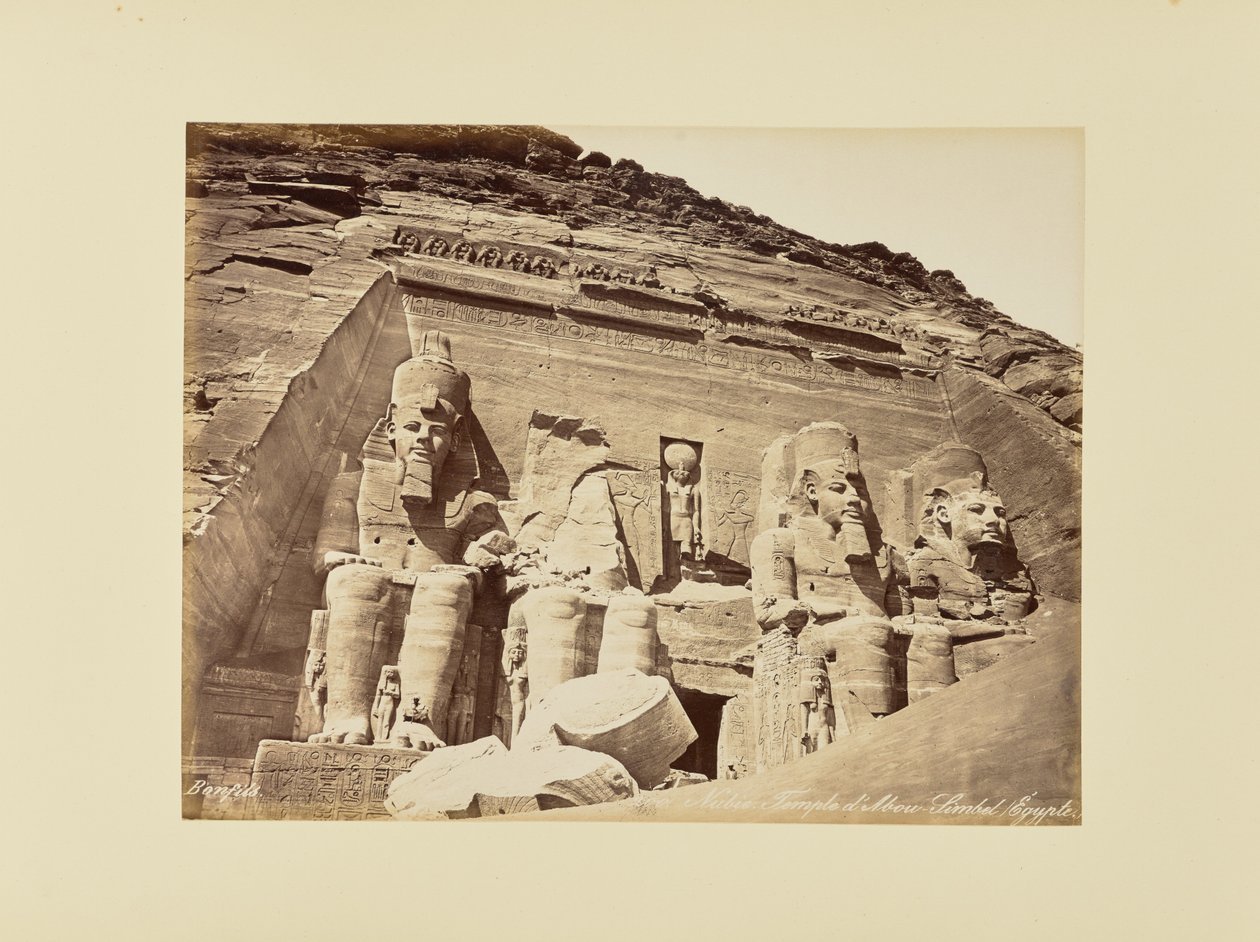 Nubia. Templo de Abu Simbel, Egipto de Félix Bonfils