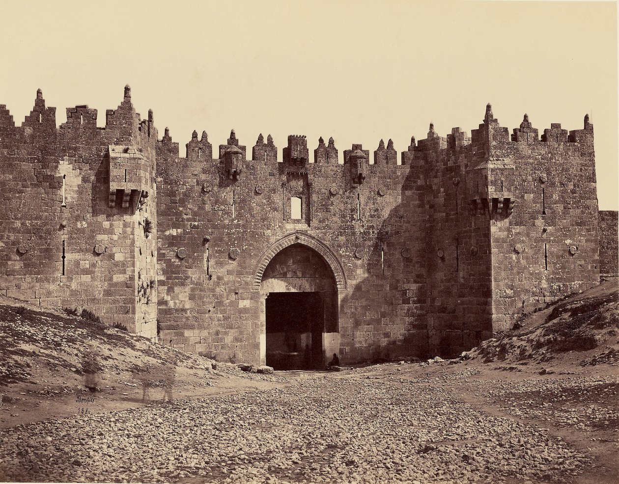 Porte de Damas - Jerusalem de Félix Bonfils