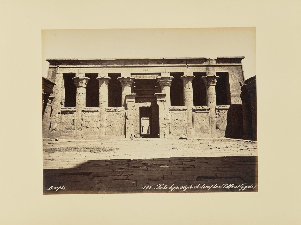 Sala hipóstila del templo de Edfu (Egipto) de Félix Bonfils