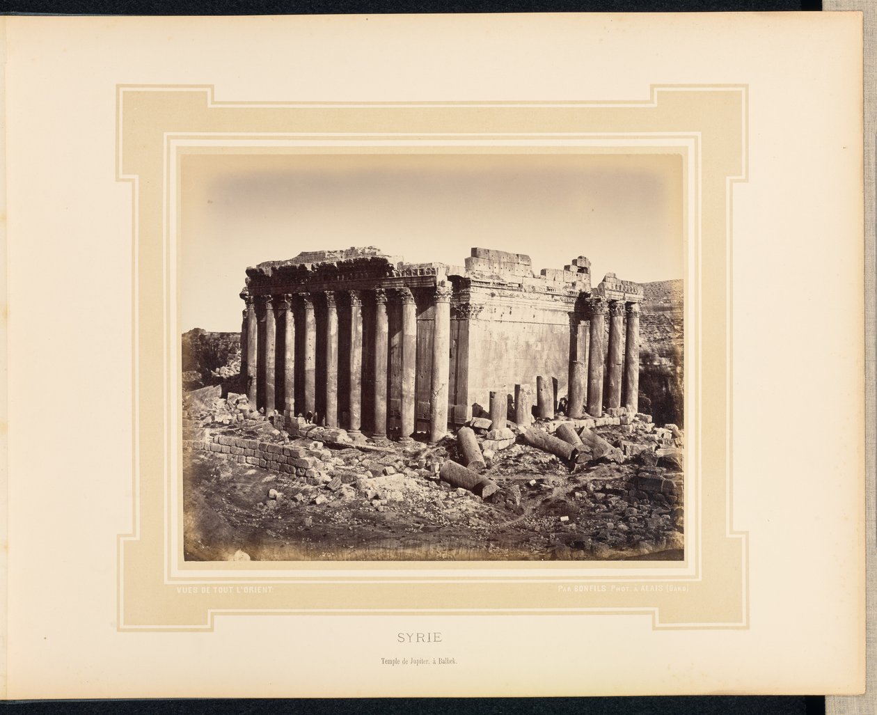 Siria: Templo de Júpiter en Baalbek de Félix Bonfils