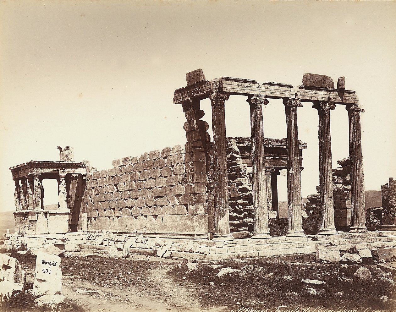 El Templo de Erecteion en la Acrópolis de Atenas de Félix Bonfils