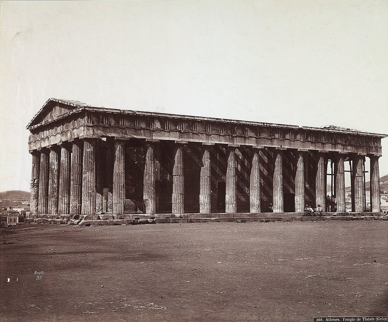 El Templo de Theseus en la Acrópolis de Atenas de Félix Bonfils