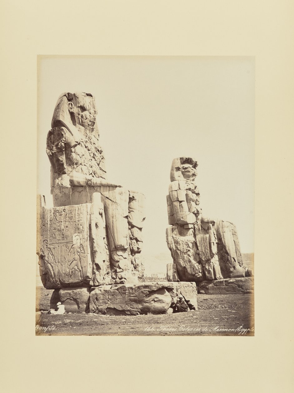 Tebas. Colosos de Memnón (Egipto) de Félix Bonfils