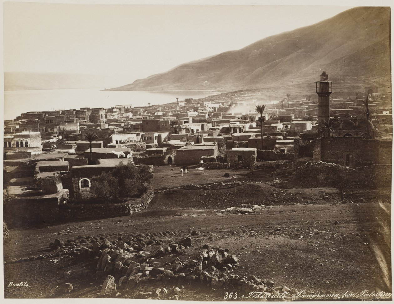 Tiberíades, Panorama de Palestina n.º 363 de Félix Bonfils