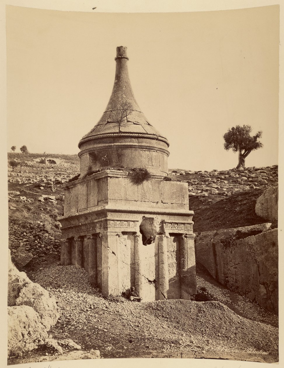 Tumba de Absalón, Palestina de Félix Bonfils