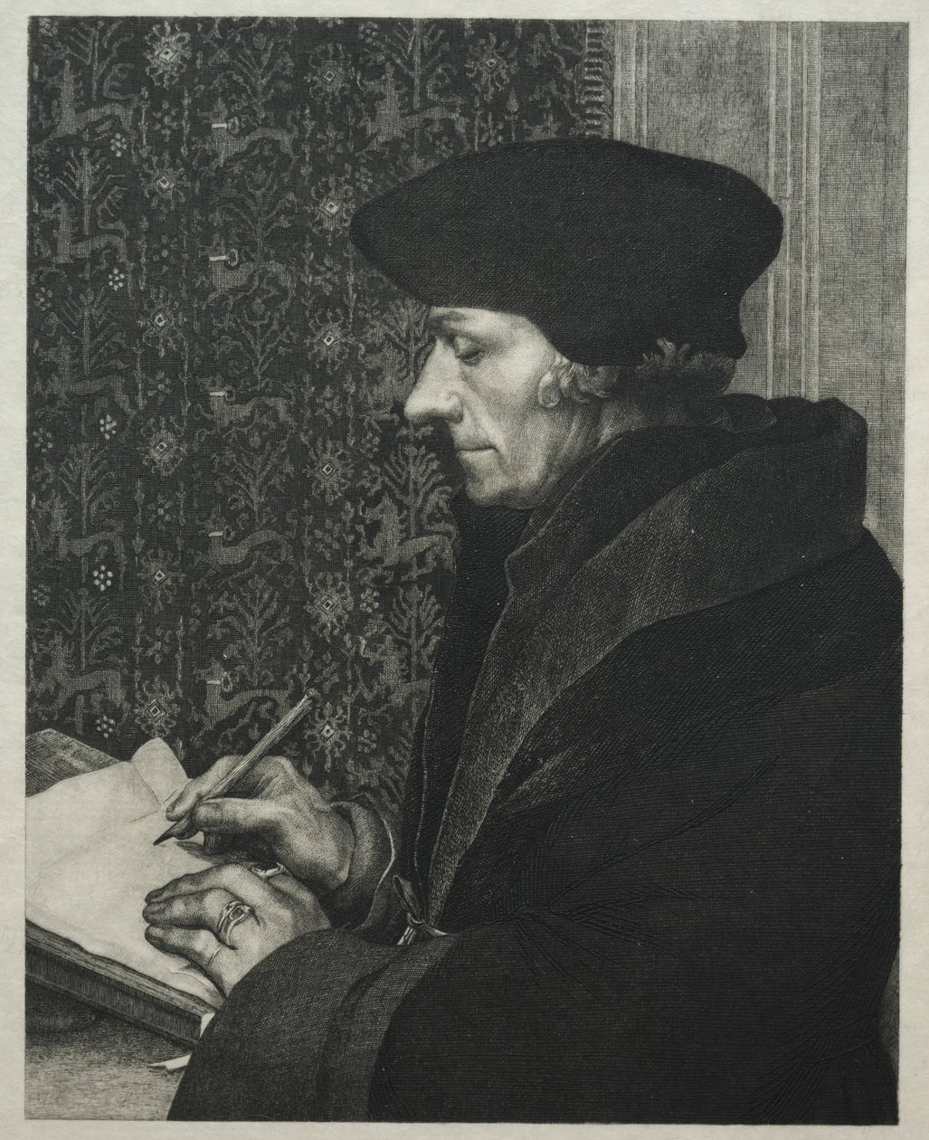 Erasmo, después de Holbein, 1863 de Felix Bracquemond
