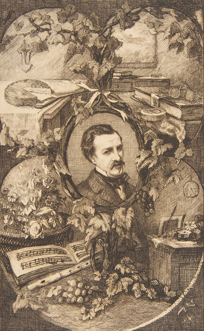 Frontispicio para Les Amis de la Nature de Champfleury, 1859 de Felix Bracquemond