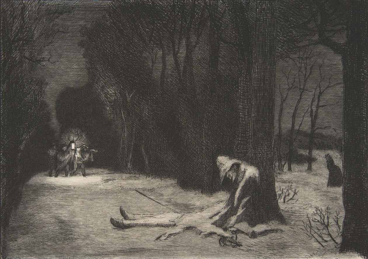 La Muerte de Matamore Capitán Fracasse, 1864 de Felix Bracquemond