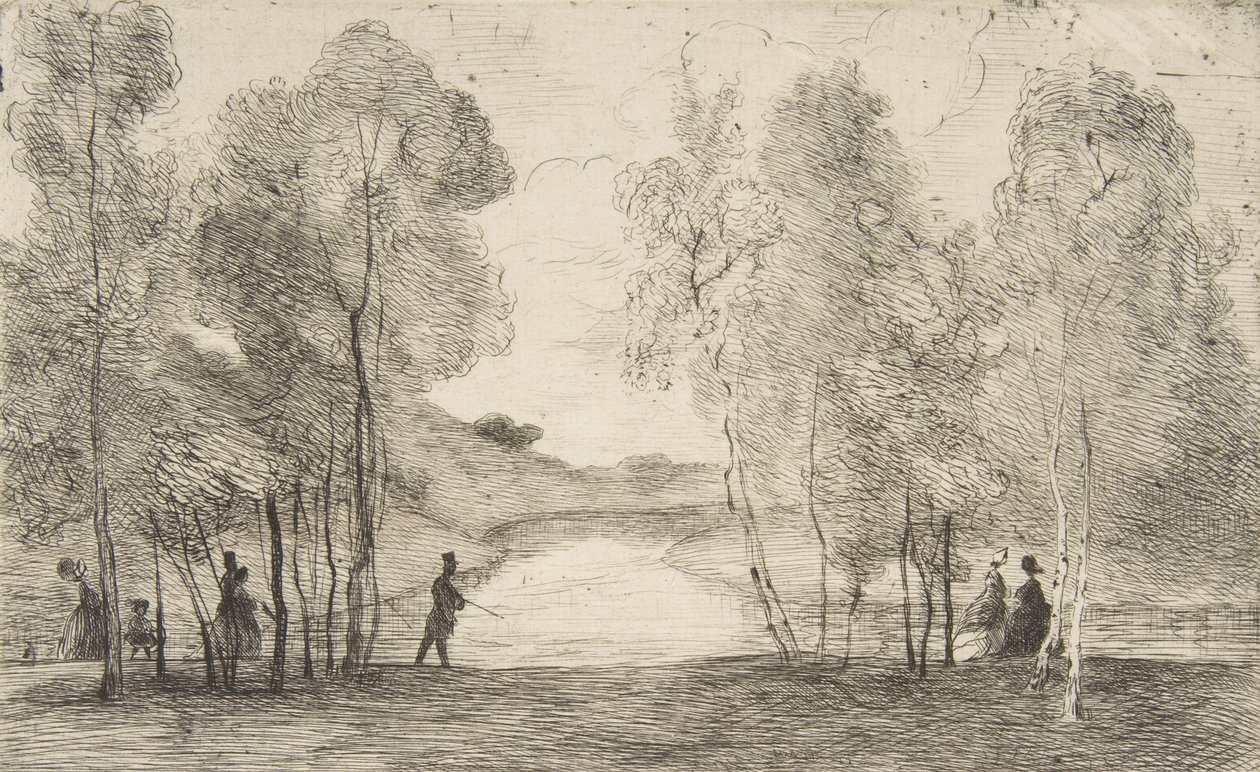 El lago del Bois de Boulogne de Felix Bracquemond