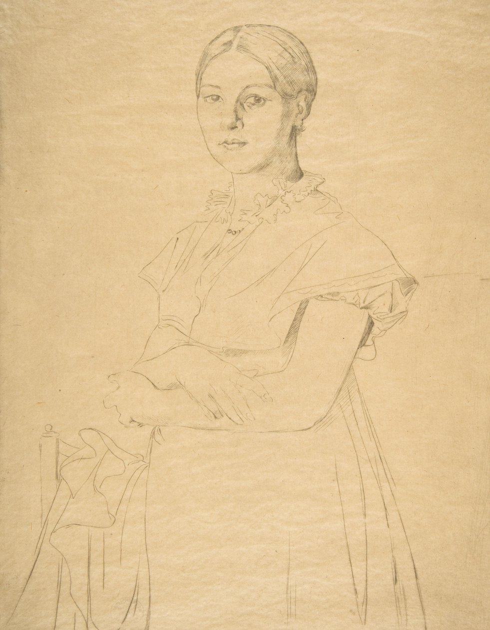 Madame Granger, después de Ingres de Felix Bracquemond