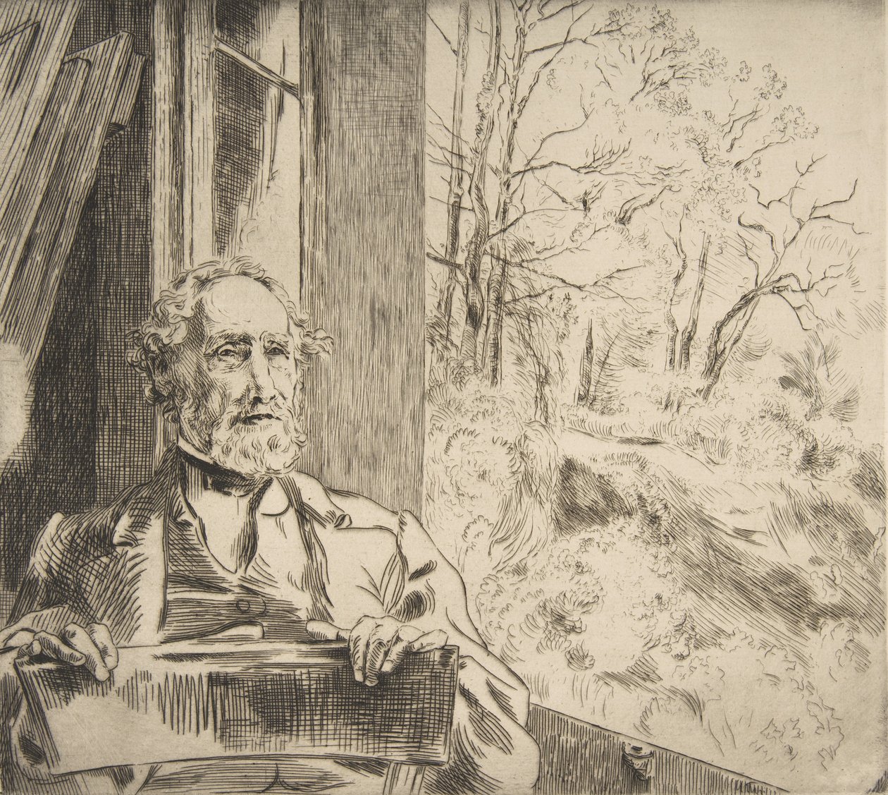 Retrato de Meyer-Heine, 1872 de Felix Bracquemond