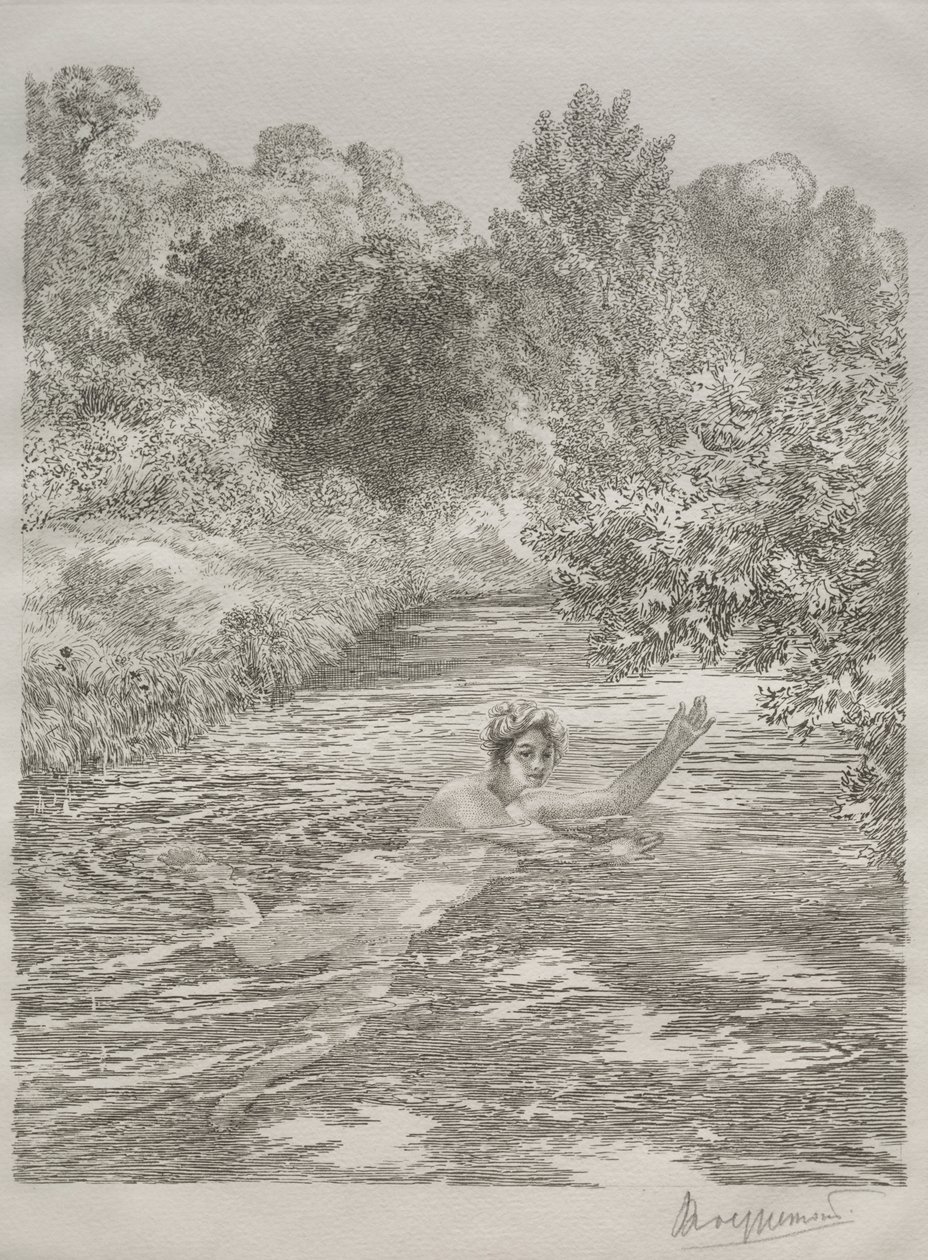 El bañista de Felix Bracquemond