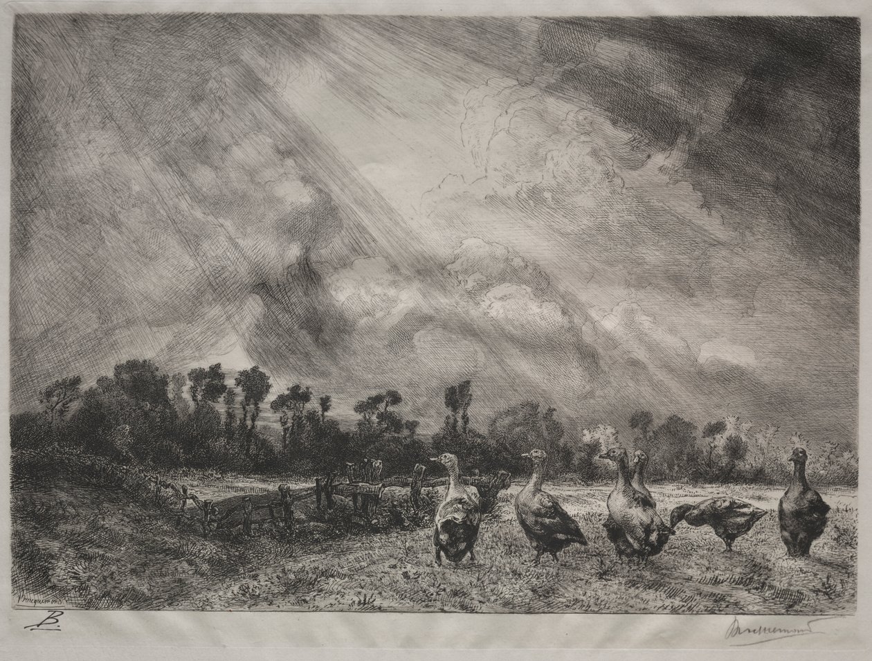 La nube de tormenta de Felix Bracquemond