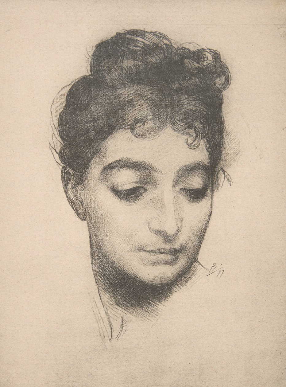 Cabeza de mujer, de L