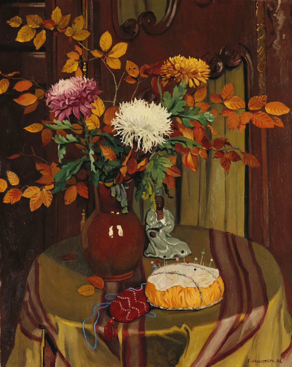Crisantemos y Follaje de Otoño, 1922 de Felix Edouard Vallotton