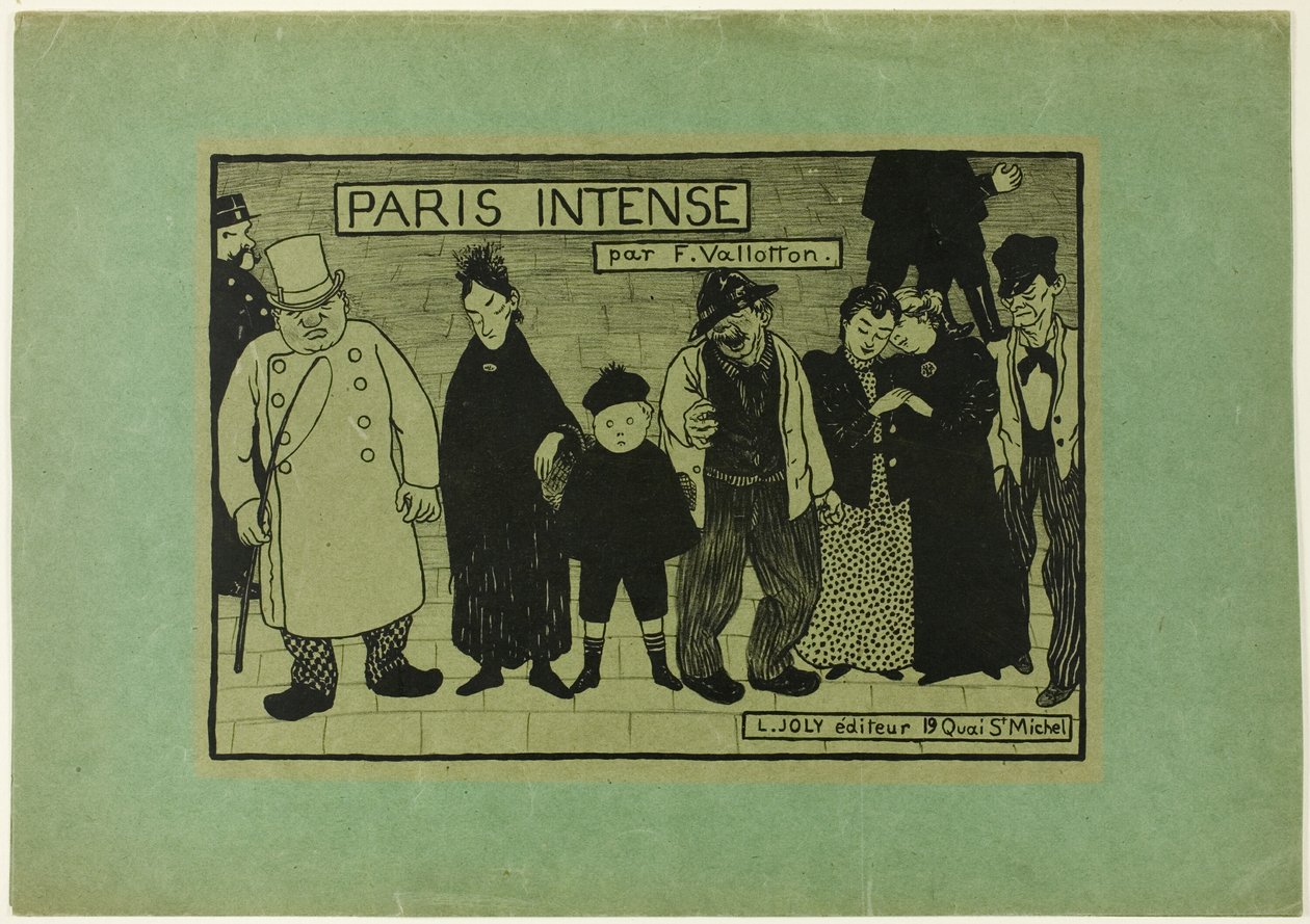 Portada para París Intenso de Felix Edouard Vallotton
