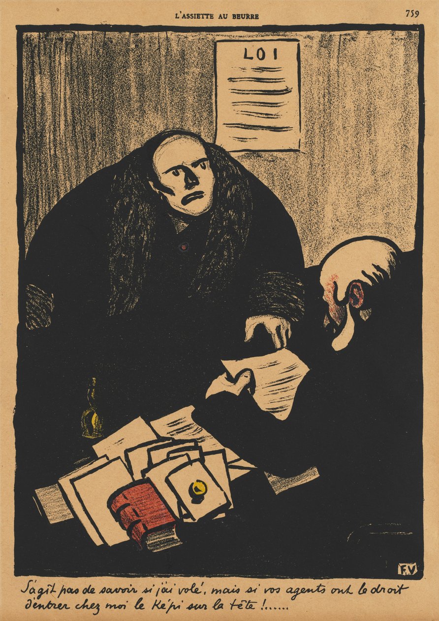 Crímenes y castigos II, 759: La cuestión es, no si... , 1873 de Felix Edouard Vallotton