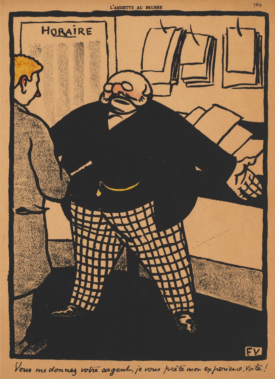 Crímenes y Castigos XII, 759: Me das tu dinero, 1869 de Felix Edouard Vallotton
