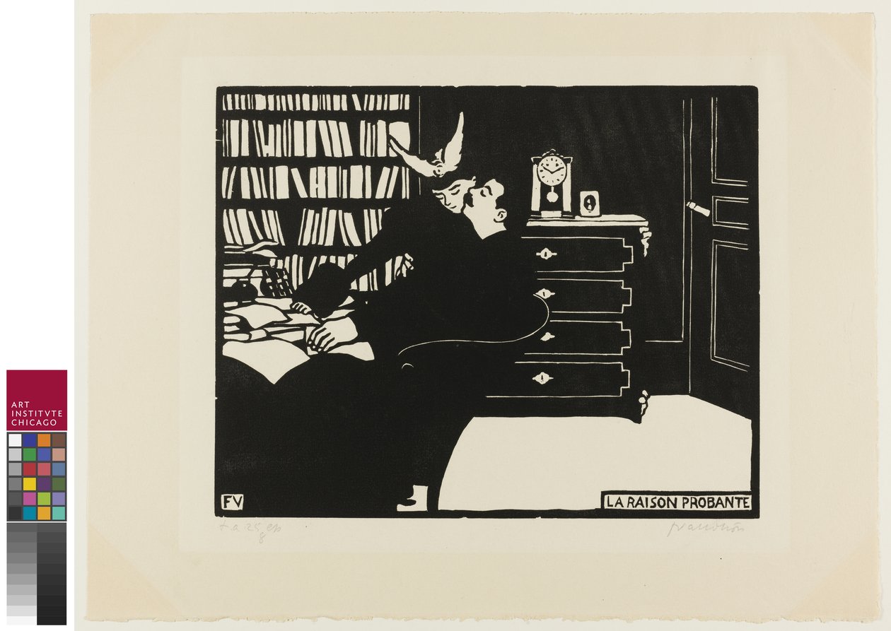 Der zwingende Grund - La razón probante. (Tafel 14 aus der Reihe "Intimités") de Felix Edouard Vallotton