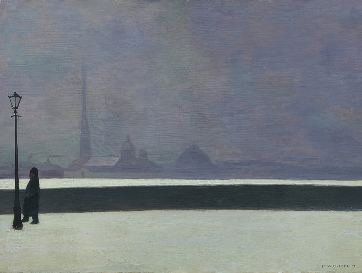 El Neva, ligera niebla. 1913 de Felix Edouard Vallotton