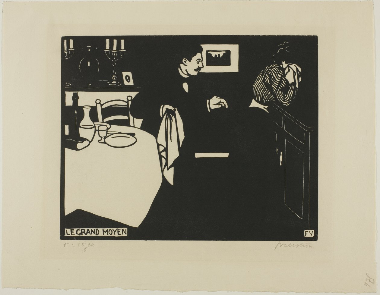 Medida extrema, lámina seis de Intimidades de Felix Edouard Vallotton