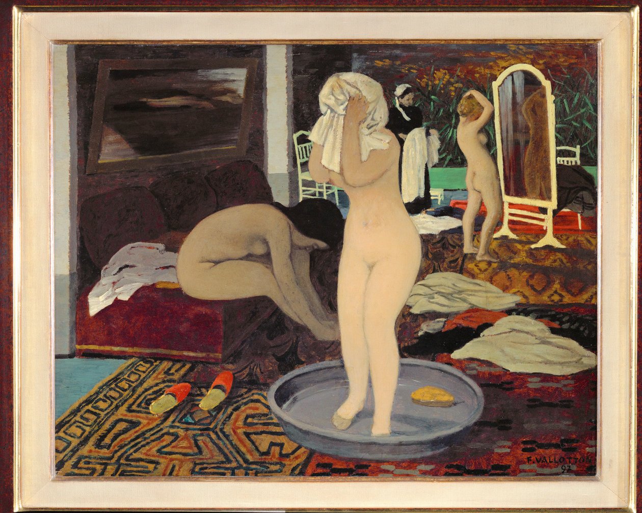 "Femmes a leur toilette" (óleo sobre cartón) de Felix Edouard Vallotton