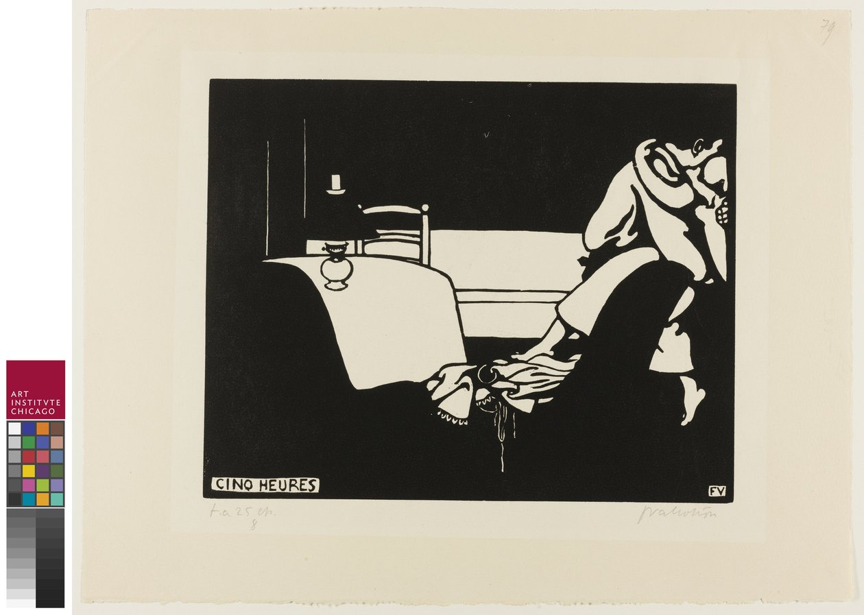 Las cinco en punto, lámina siete de Intimidades, 1898 de Felix Edouard Vallotton