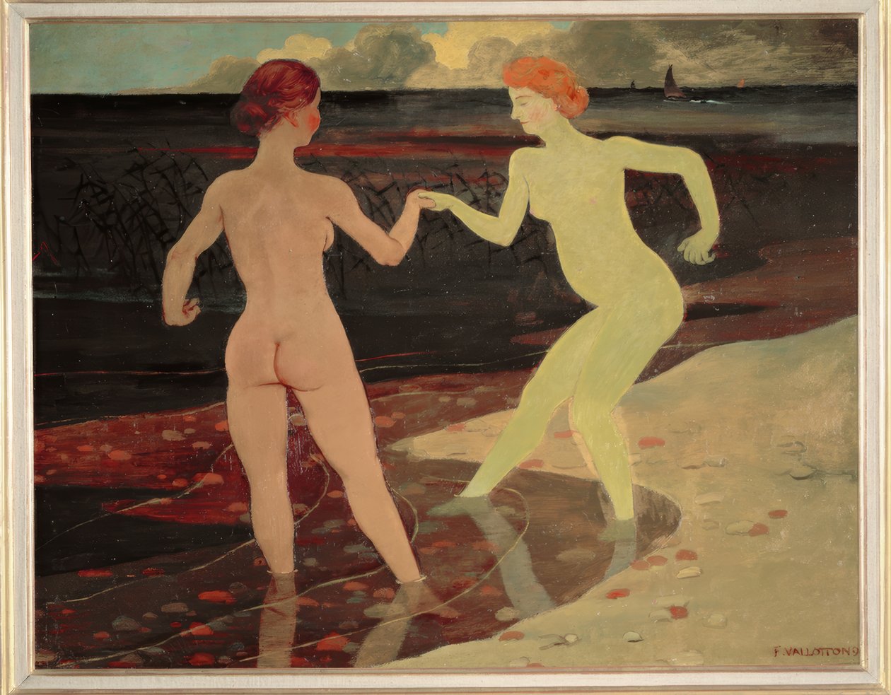 La amante y la sirvienta de Felix Edouard Vallotton