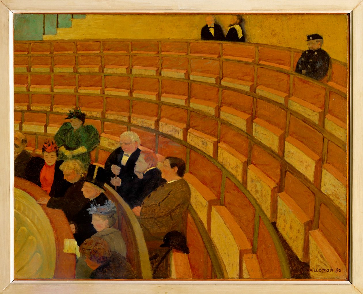 La troisieme galerie au Theatre du Chatelet - La tercera galería del Teatro del Chatelet ... (pintura sobre lienzo) de Felix Edouard Vallotton