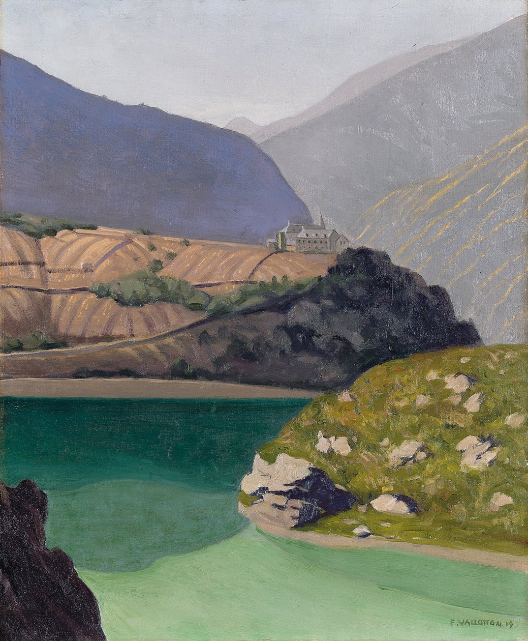 Lago Geronde, Sierre, 1919 de Felix Edouard Vallotton