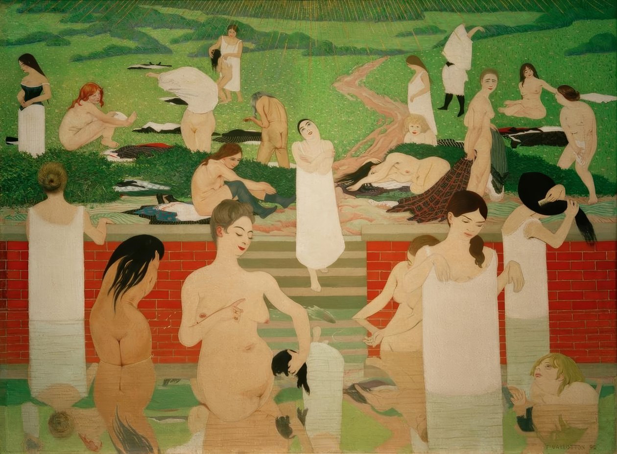 El baño en la tarde de verano de Felix Edouard Vallotton