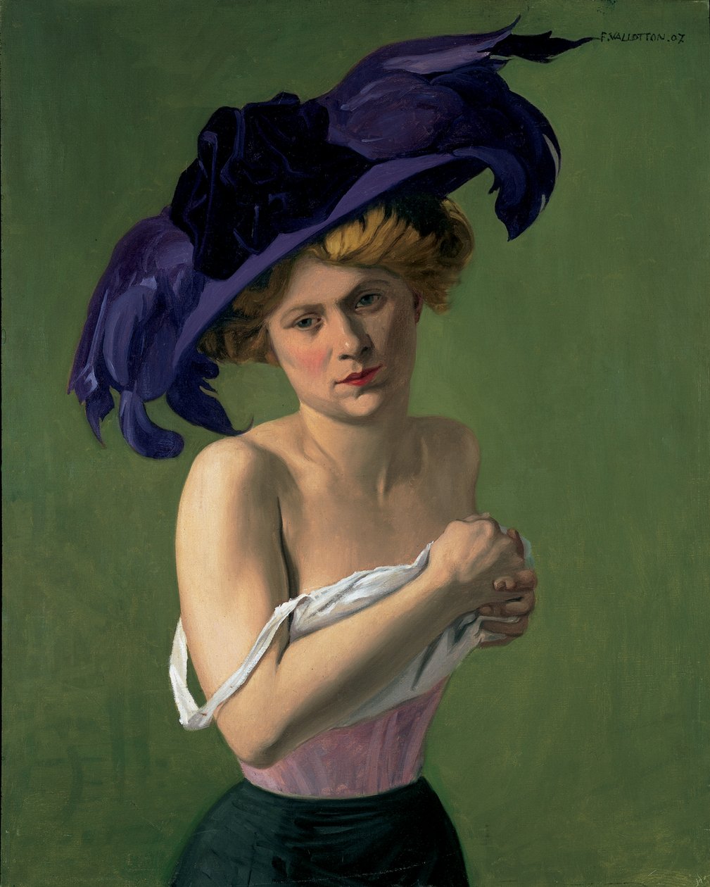 Le chapeau violet, 1907 de Felix Edouard Vallotton