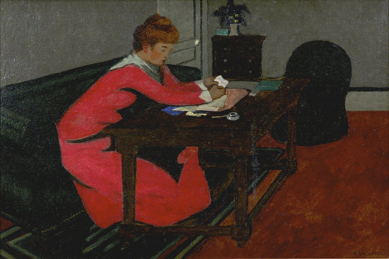 Misia en su escritorio, 1897 de Felix Edouard Vallotton