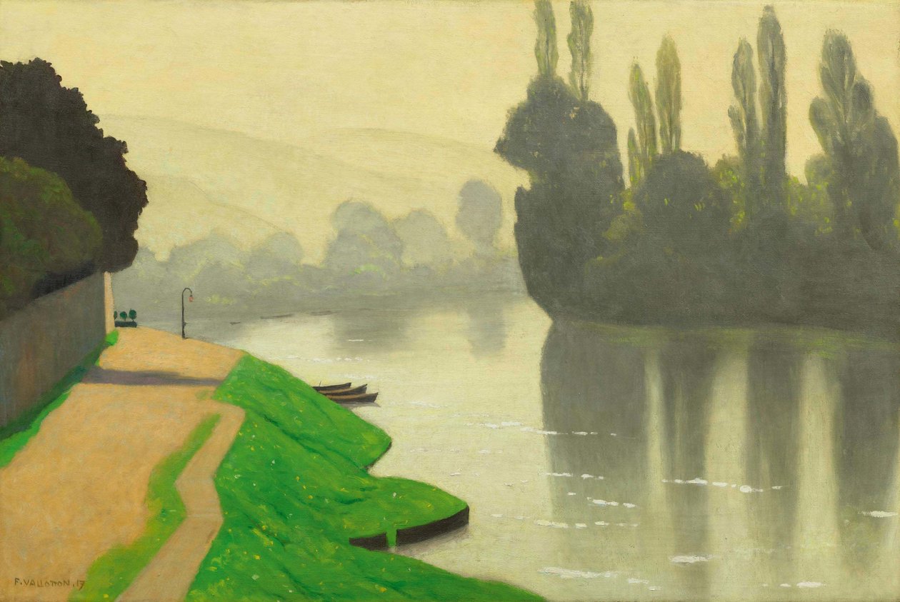Niebla matutina en Andelys, 1917 de Felix Edouard Vallotton
