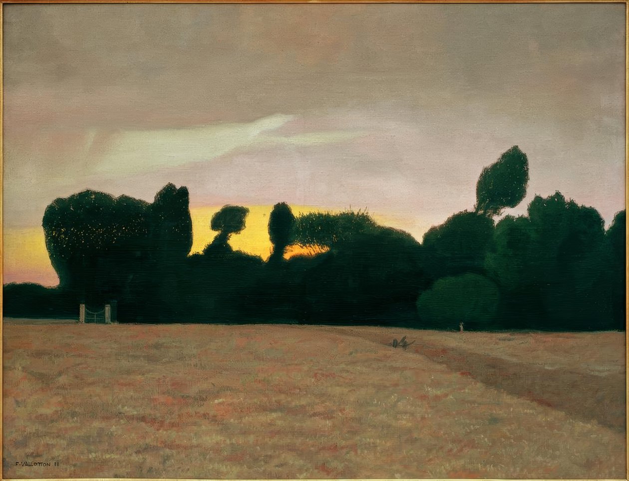 Paisaje de Normandía, puesta de sol de Felix Edouard Vallotton