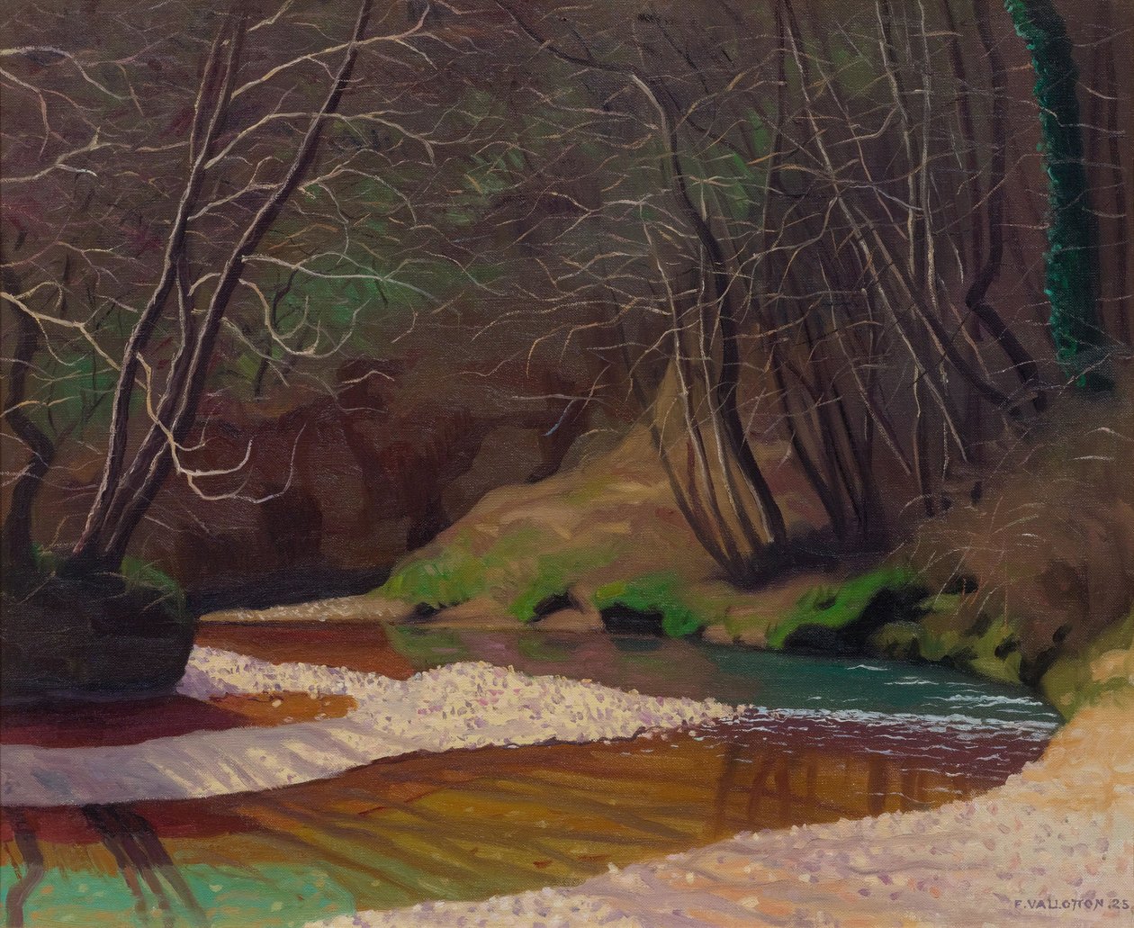 Ruisseau rouille et galets blancs, 1921 de Felix Edouard Vallotton