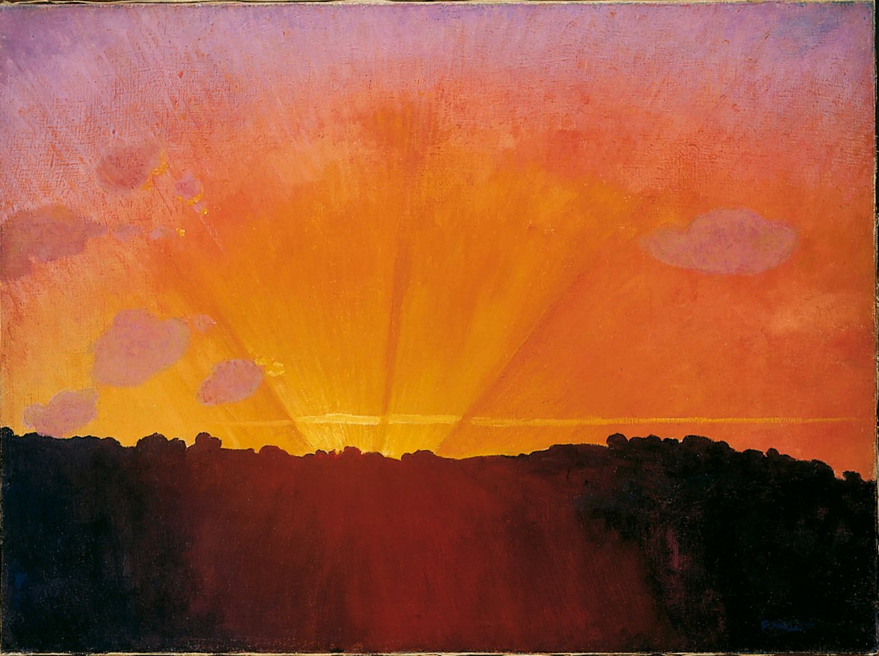 Atardecer, cielo naranja, 1910 de Felix Edouard Vallotton