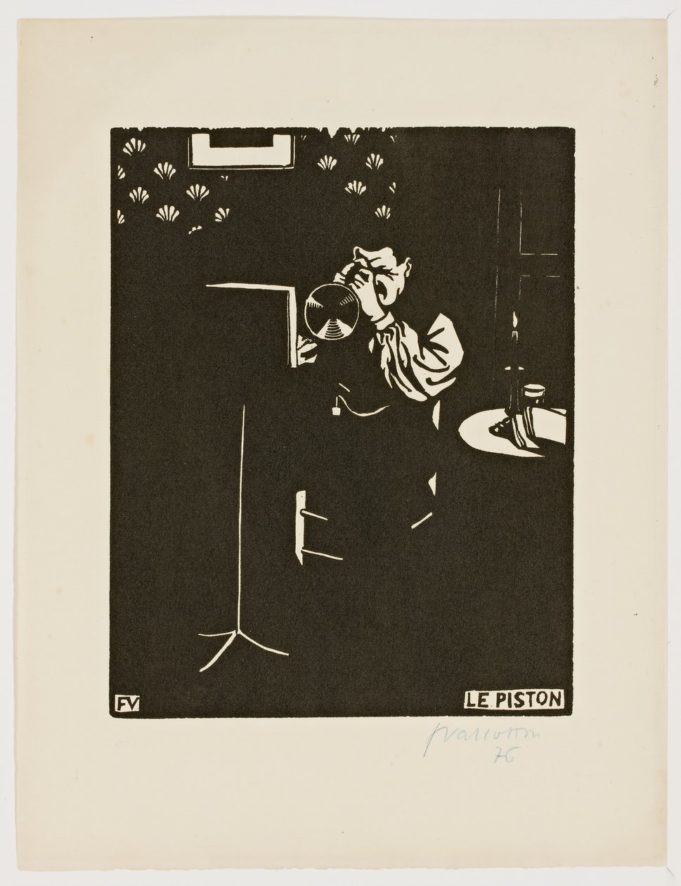 El cornetín, de la serie "Instrumentos musicales", 1896-97 de Felix Edouard Vallotton