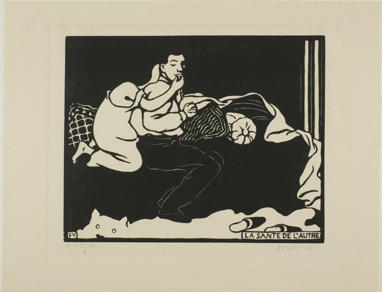 La salud del otro, plato nueve de Intimidades de Felix Edouard Vallotton