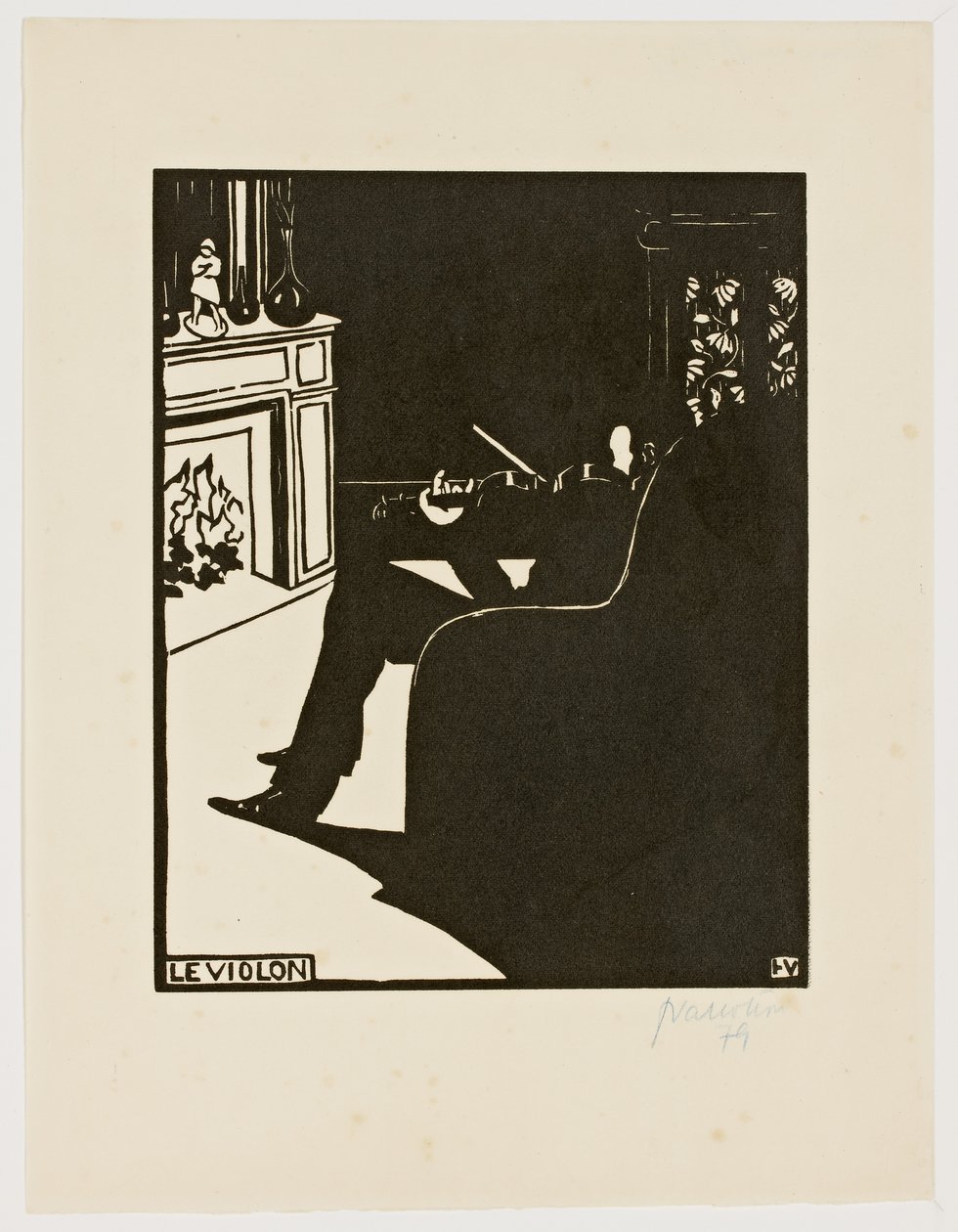 El violín, de la serie "Instrumentos musicales", 1896-97 de Felix Edouard Vallotton